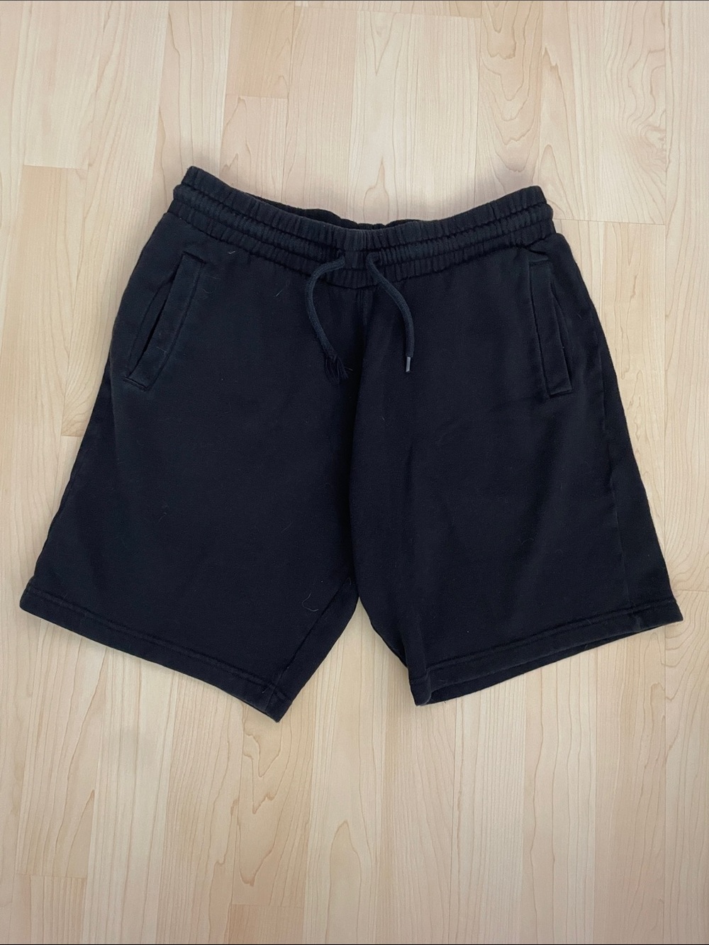 Divided Men's Black Drawstring Casual Cotton Everyday Shorts